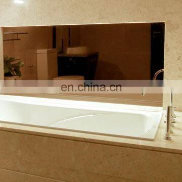 6mm Frameless Customized Wall Mounted Hotel Washroom Bathroom Mirror