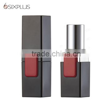 China manufacturer pretty quality empty lipstick container plastic square black empty lipstick empty lipstick