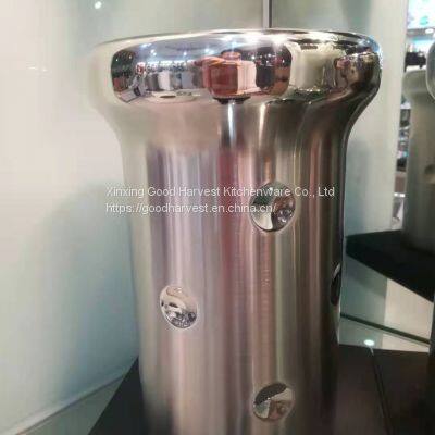 High-class Unique Stainless Steel Bar Beer Bucket Ice Bucket Stainless Steel Double Wall Ice Bucket photo-3
