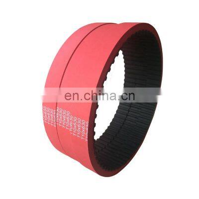 Red color rubber coated timing belt for Packing machine timing belt