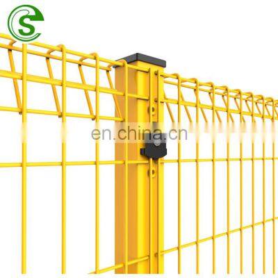 8ft decorative baricades roll top wire mesh fencing panels commercial site steel security fence