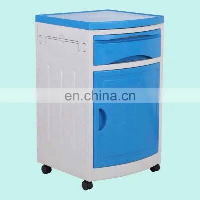 Factory Mobile Castor Medical Cabinet ABS Plastic Bedside Locker for Hospital