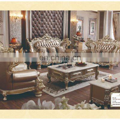 Classic European Style American Style Living Room Furniture Leather Sofas Luxury Sofas Bed