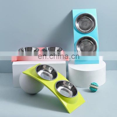 Manufacturing Best Quality Slow Stainless Steel Food Plastic Portable Dog Feeder Bowl