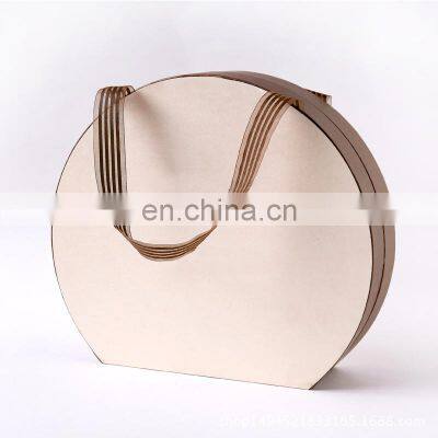 High End Round Essence Facial Serum Packaging Box Velvet EVA Foam Liner With Ribbon Handle Luxury Cosmetic Verpackung