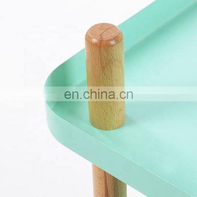 A Double-shelf Table Modern Shelf Storage Side Table