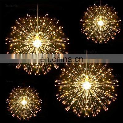 Hot Selling 480L Outside Led Merry Christmas Wedding Decoration Rechargeable Fireworks Starburst Lights