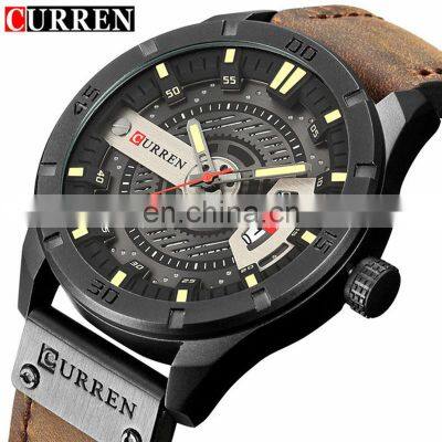 CURREN 8301Relogio Masculino Luxury Brand Men Military Sports Watches Men's Quartz Date Clock Man Casual Leather Wrist Watch