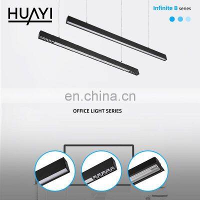 HUAYI High Brightness 25w 30w 50w Aluminum Indoor Supermarket Office Ceiling Hanging LED Linear Light photo-4