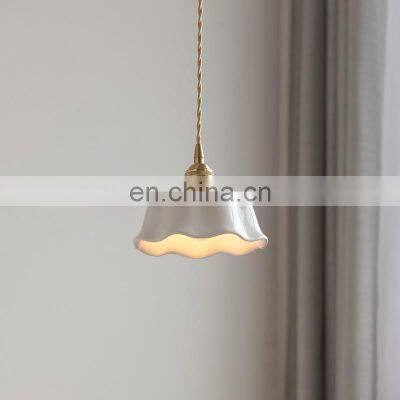 Medieval Bedside Hanging Lighting Retro Ceramic LED Pendant Lamp For Living Room Tale Bedroom Led Chandelier