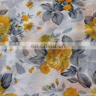 100% Polyester Crepe Chiffon Floral Design Printed Chiffon Fabric For Dress Tecidos de chiffon hijab