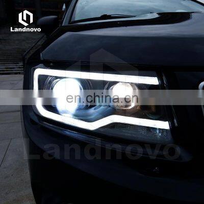 Landnovo Auto Body Parts Best Quality LED Head Lamp for Jeep Compass 2012-2016 Dynamic Led Headlight