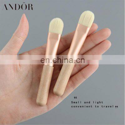 Mask Brushes Long Wooden Handle Facial Mask Brush SmallWooden Handle Soft Mask Brush Customized Logo photo-4