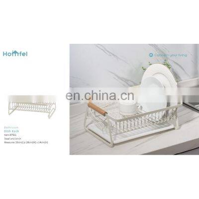 Compact Dish Rack Steel Dish Drainer Racks Wire Kitchen Organization and Holders photo-4