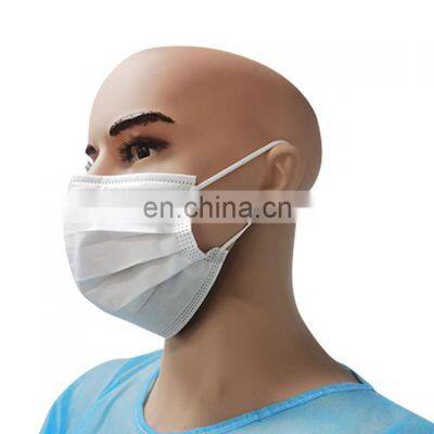 wholesale medical disposable 3 ply face mask breathable nonwoven face mask