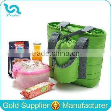 Large Capacity Cheap Polyester Picnic Bag Travel Aluminum Foil Picnic Bag With Bottle Holder