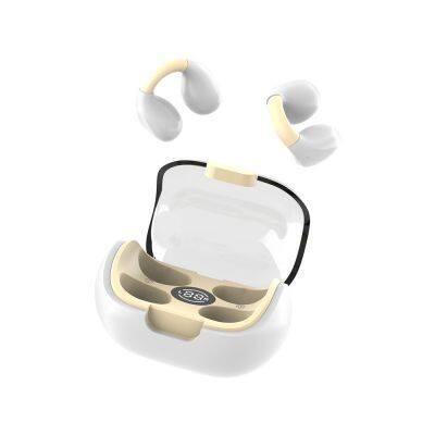 Tws true wireless Bluetooth v5.3 Earbuds Bone conduction earphone Ear clip earbuds with storage power display