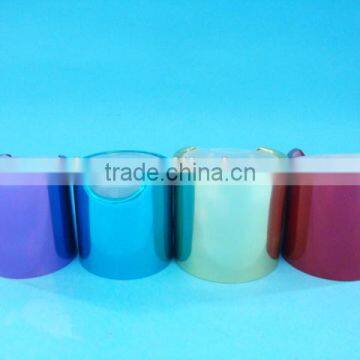 Cosmetic aluminum disc top cover,24/410 aluminum disc top cap for bottle