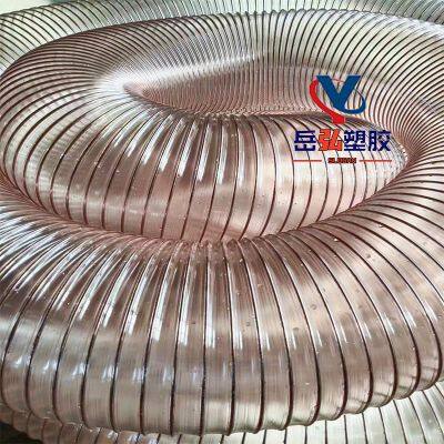 PU Steel Wire Telescopic PipeThe Source Manufacturers Have Sufficient SupplyTransparent Ventilation Hose for Industrial Dust Suction photo-2