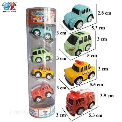 XINYU 1:64 Diecast Car Fire Fighting Taxi Bus Children Cars Toy Pullback photo-3