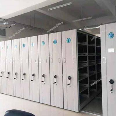 Heavy-Duty Mobile Compact Filing Cabinets with Adjustable Shelves & Secure Brake System for Offices, Warehouses & Archives