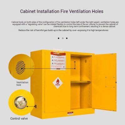 90 Gallon Industrial-Grade Flammable Safety Cabinet für Farben und Lösungsmittel - (Rot/Gelb/Blau Optionen) photo-3