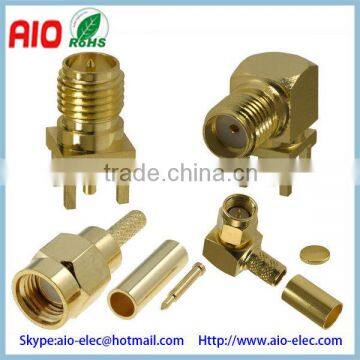 thread coupling SMA type microstrip RF Coaxial Connector for WLAN system