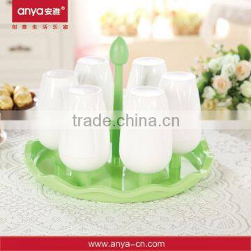 D488 BPA Free Creative Products Display Lotus Flowers Shaped Melamine 260ml 6 In 1 Mug With High Quality