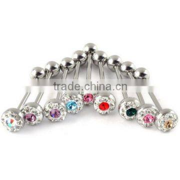 Beautiful zircon ear studs piercings body jewelry