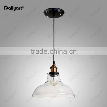 E27 round glass funnel pendant lights