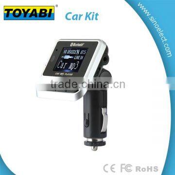 Wireless Multifunctional Bluetooth Handsfree Car Kit/Adapter FM Transmitter USB Ports for Cellphones and battery Power