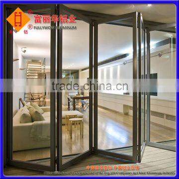 Thermal-Break Aluminum Awning Door with Tempered Glass