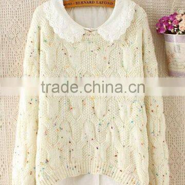 Literary fresh twist loose sweater pullover