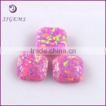 Synthetic square shape loose opal gemstone