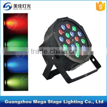 Guangzhou factory cheap party light 18 x 1w rgb led par flat