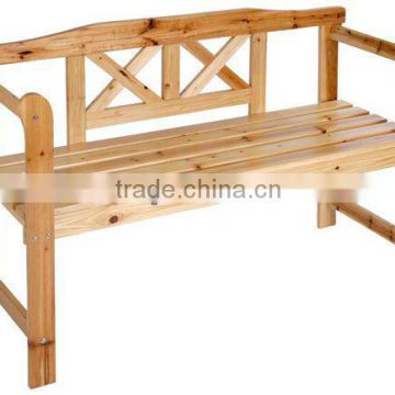 wooden park bench / patio bench / garden bench