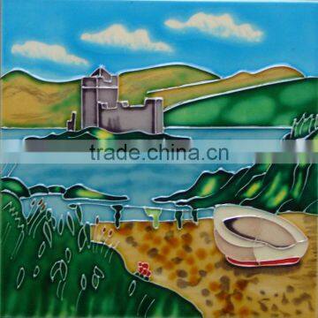 Fantastic Hand painted Ceramic art tile with beautiful scenery pictures                        
                                                Quality Choice