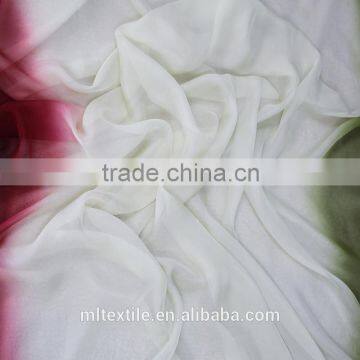 Flower Printed Silk Chiffon Fabric for Dress