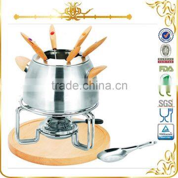 MSF-3566 stainless steel chocolate fondue set for Brazil Mexico market