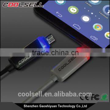 Special Design Coolsell LED Light Micro USB Cable Reversible Mirco Cable With LED Light photo-3