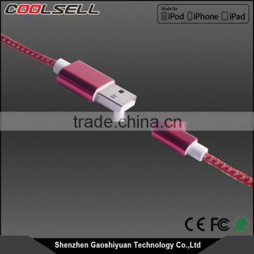 Original High Quality Mfi Custom Logo Colorful Nylon Braide USB Data Cable for Iphone 5 Mfi Charger Cable Mfi Certified photo-5