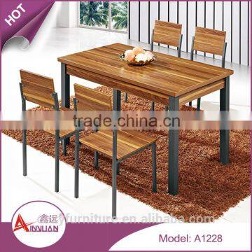 Commercial furniture no folded melamine board dinner table general use restaurant dining table set with chairs