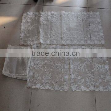 New design Organza embroidery tablecloth overlay