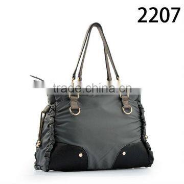 2207 New Arrival Grey Nylon Handbags for girls Designer Fabric bags wholesale