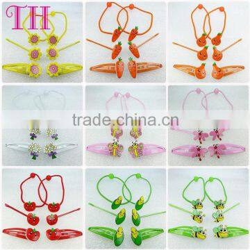 Wholesale Kids Hair Accessories Resin Glitter Pendant Shape Crystal Hairband Kids Magnetic Hair Clip photo-3