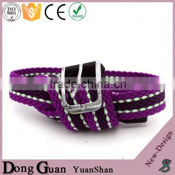 2016 Hot Sale Crazy Selling Snap on Leather Belt Straps Smart Buckle White Canvas
