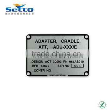 Hot Sale Aluminum Nameplates Manufactur for Machinary Tags photo-2