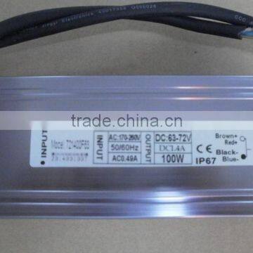 Constant voltage IP67 waterproof power supply 100w led driver