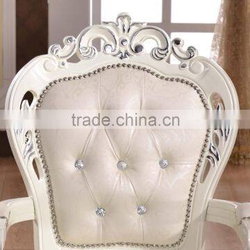 Upscale Leather Solid Wood Armchair photo-4