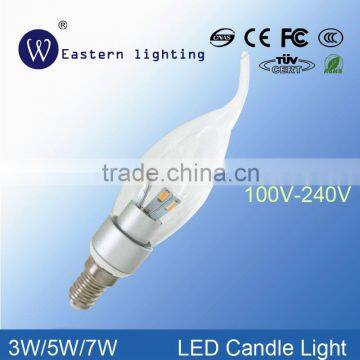 promotional e14 led candle lamps dimmable with high quality